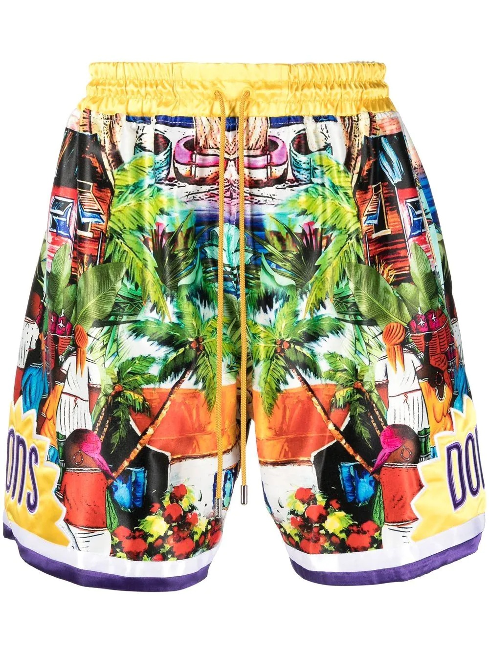 graphic-print shorts - 1