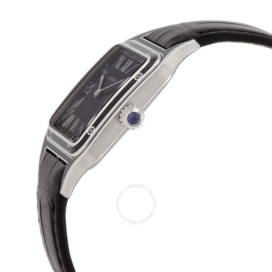 Cartier Santos-Dumont Lacquer Large Model Hand Wind Black Dial Men's Watch WSSA0046 - 2