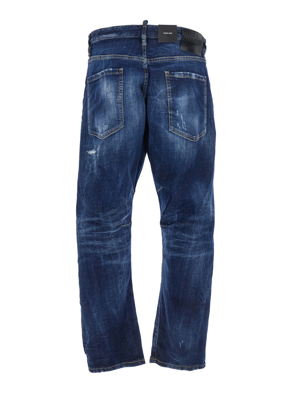 Dsquared2 Men 'Ducati X D2' Blue Jeans With Logo Patch On The Rear And Belt Loops In Denim Man - 2