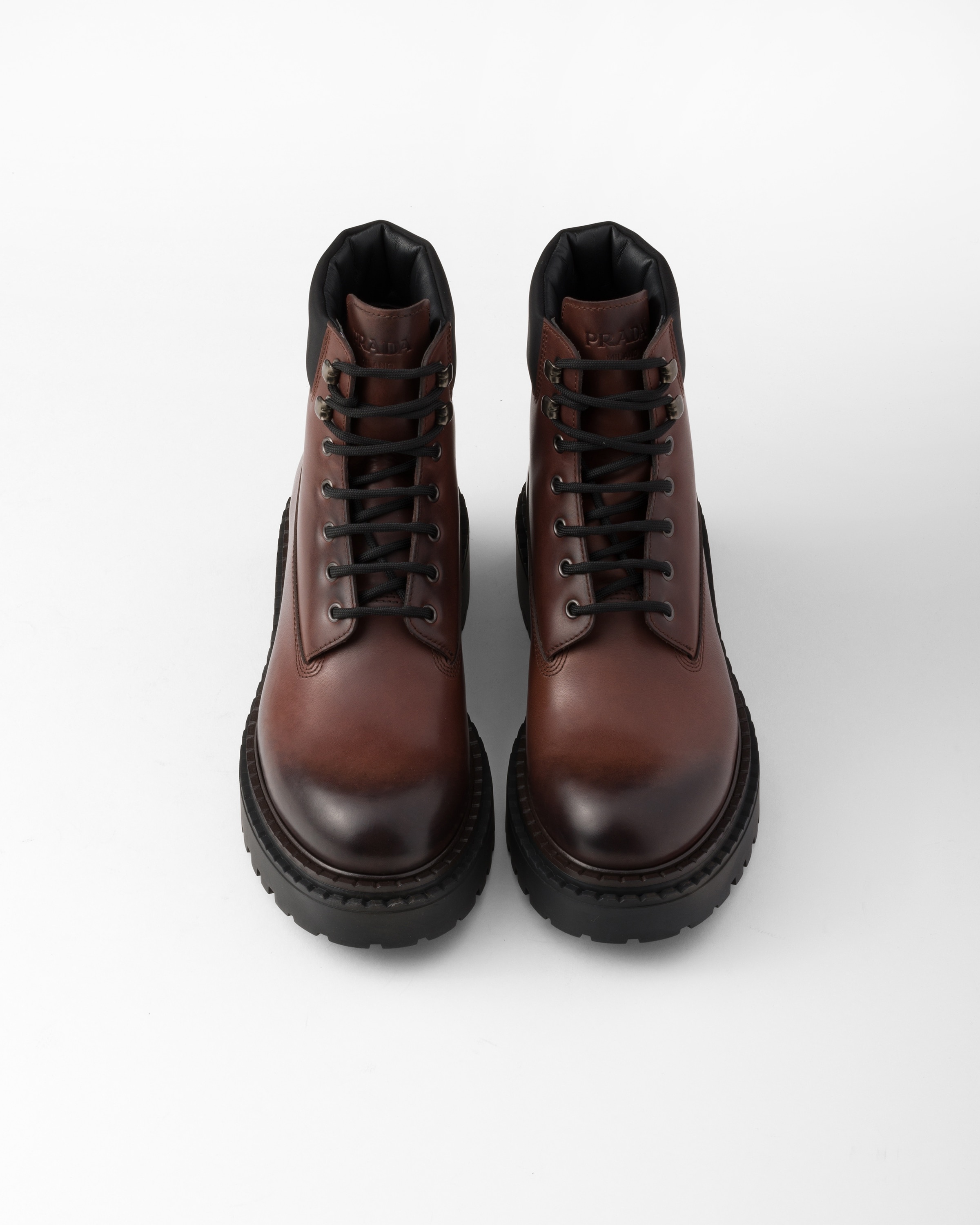 Prada Leather and Re-Nylon work boots | REVERSIBLE