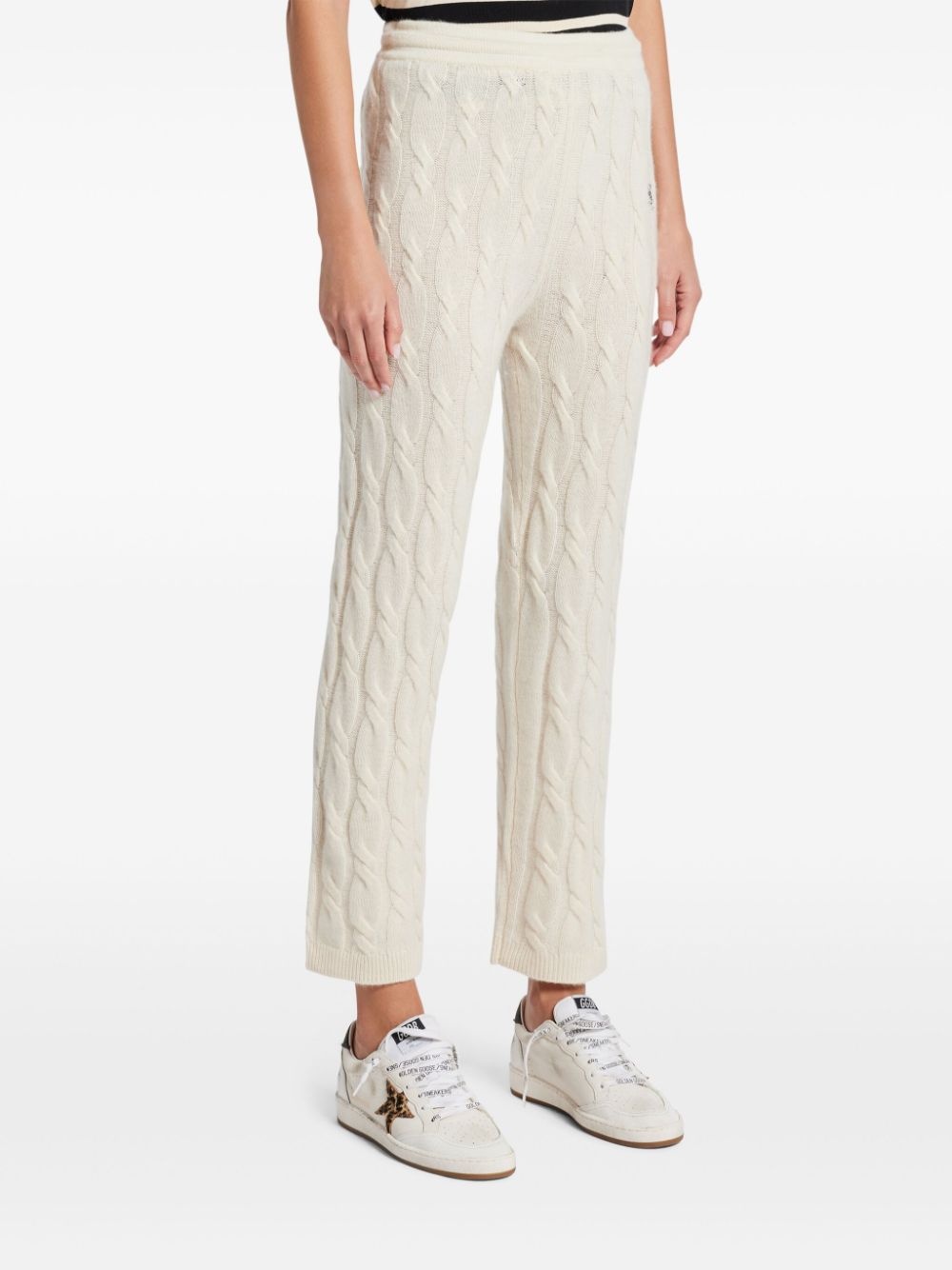 cable-knit trousers - 3