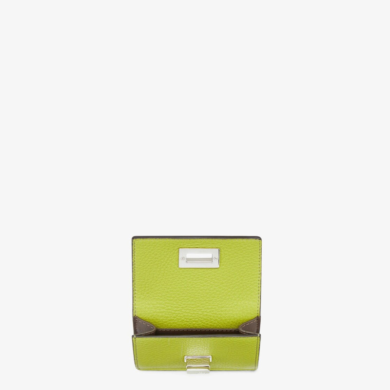 FENDI Compact, tri-fold Peekaboo wallet with large internal bill compartment and three concealed card hold outlook