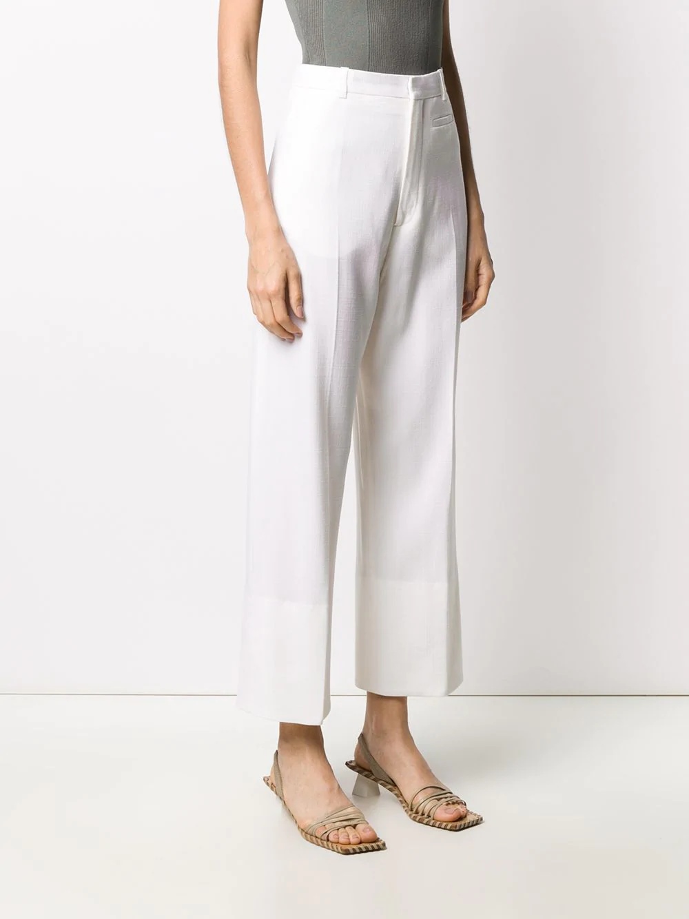 high-waisted wide-leg trousers - 3