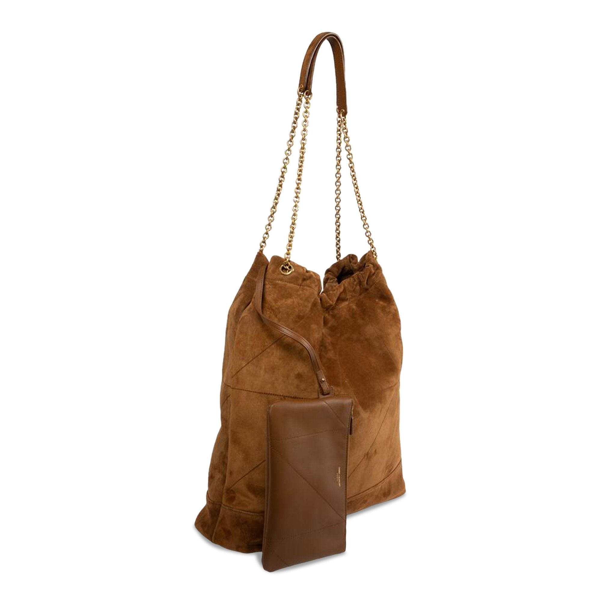 Saint Laurent Jamie Large Pochon 'Caramel Cognac' - 2
