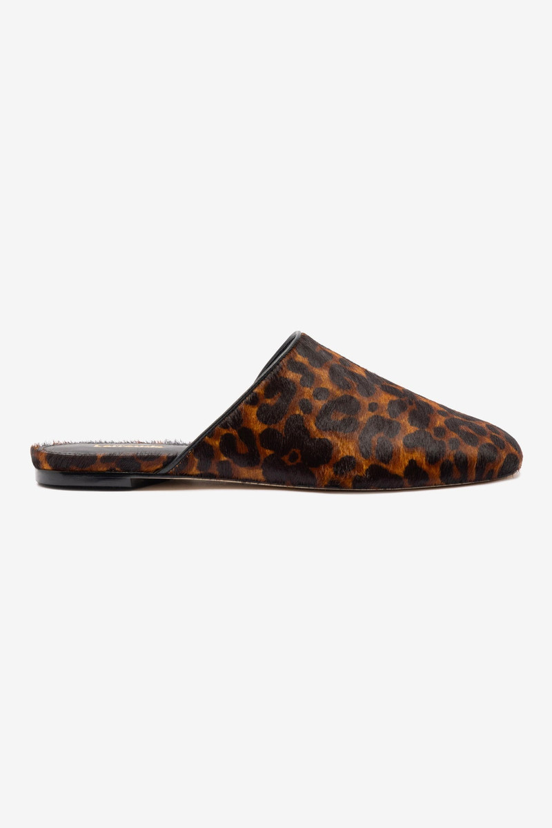 Venice Flat Mule In Leopard Print Calf Hair 1
