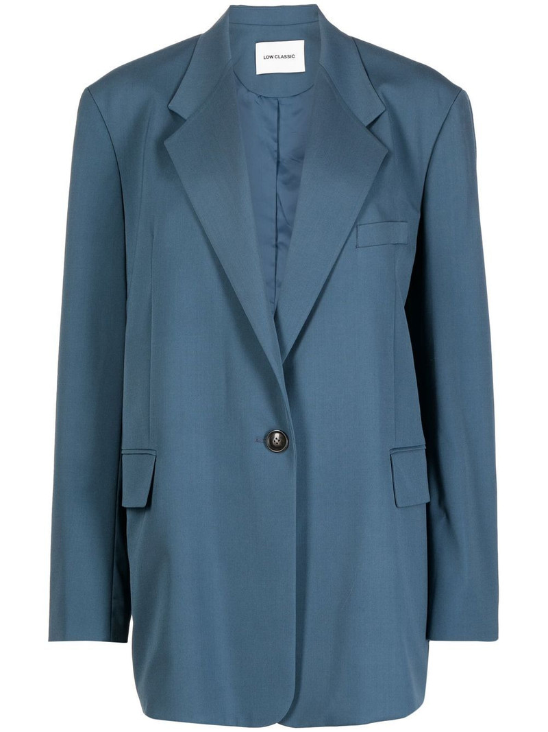 oversized padded shoulder single-breasted blazer 1