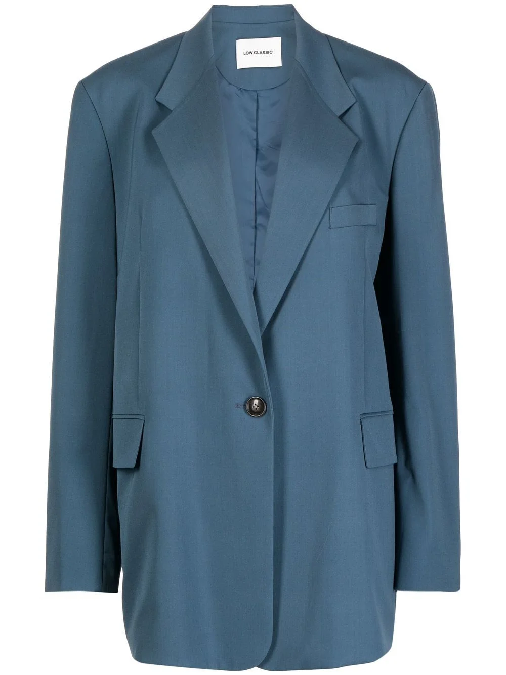 oversized padded shoulder single-breasted blazer - 1