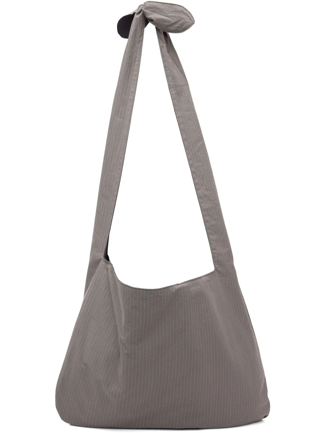 Gray Stripe Large Shoulder Bag - 1