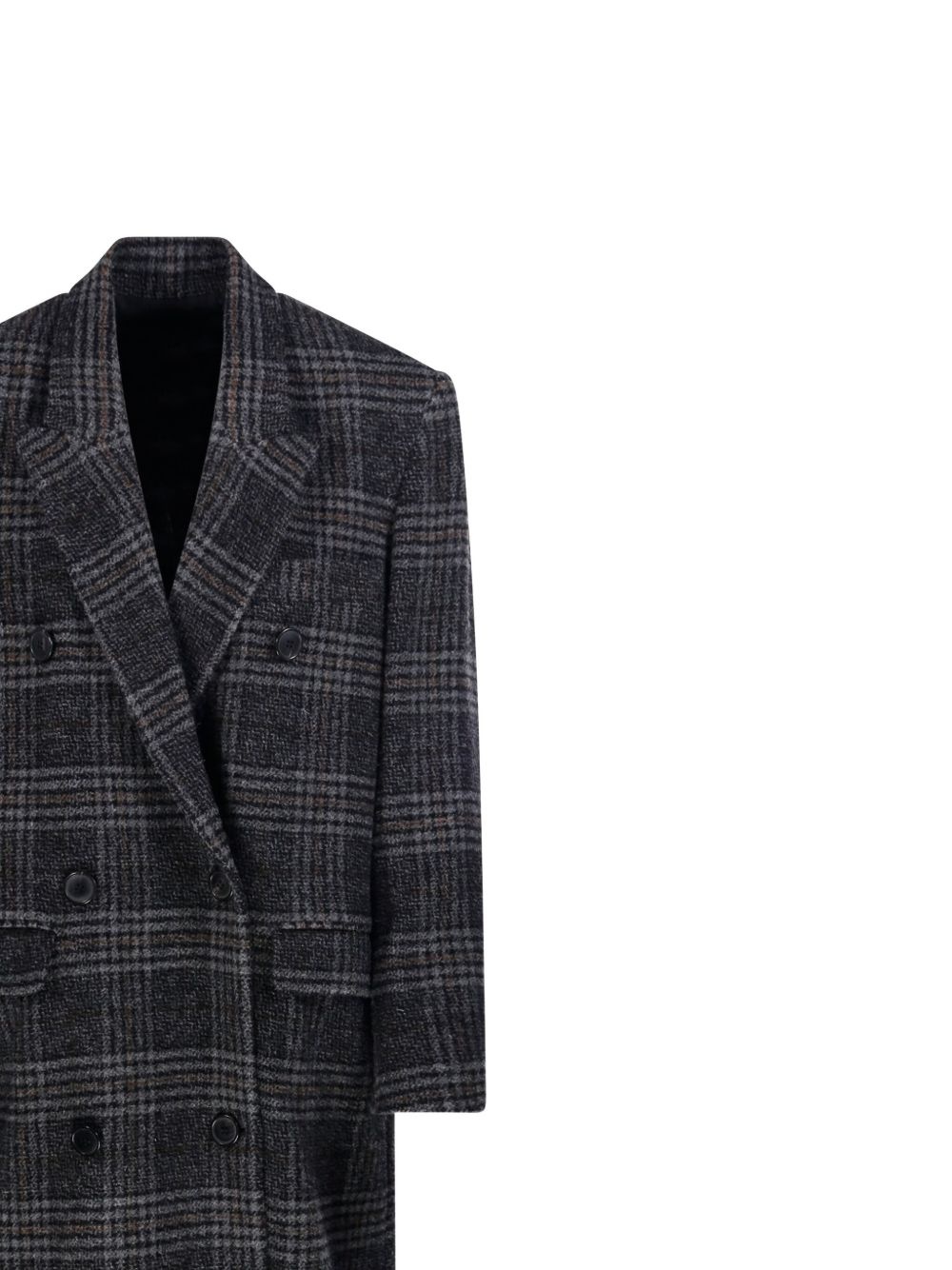 Lexana double-breasted checked coat - 4