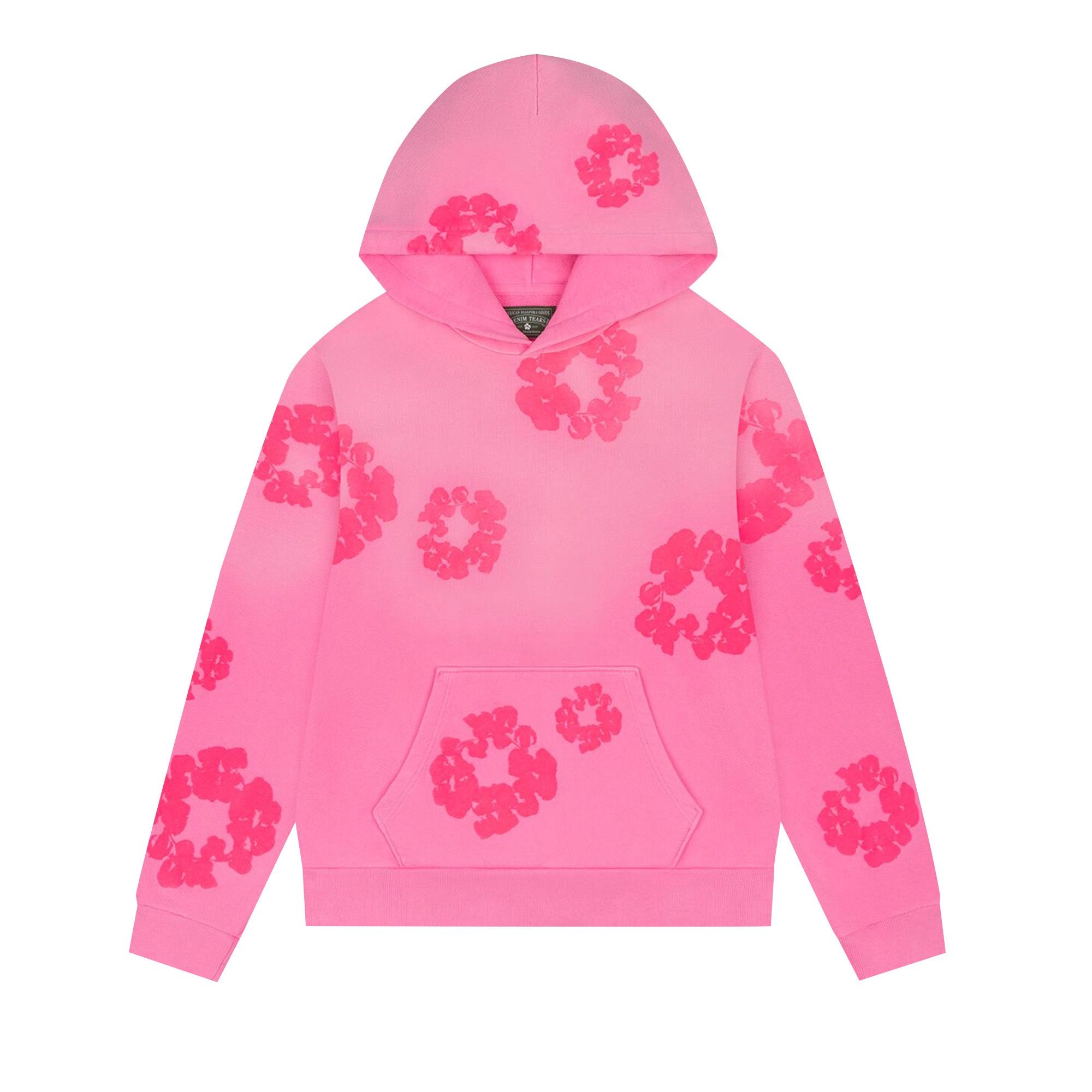 Denim Tears Mono Cotton Wreath Hoodie 'Pink' - 1