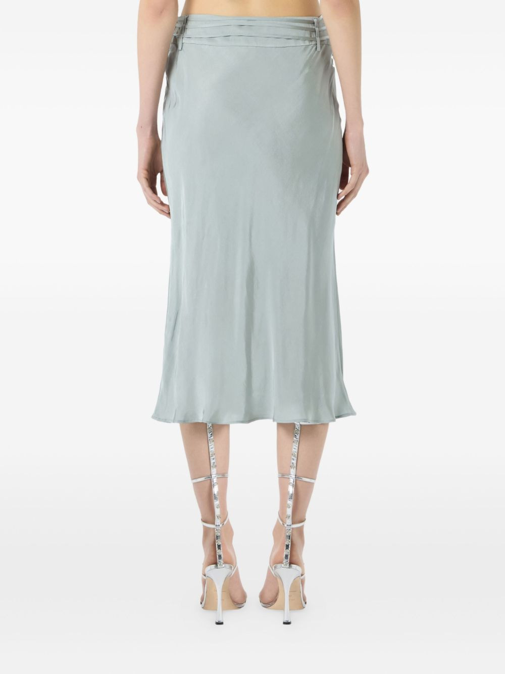 satin midi skirt - 4