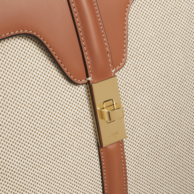 Medium 16 Bag in Textile and Natural Calfskin 4