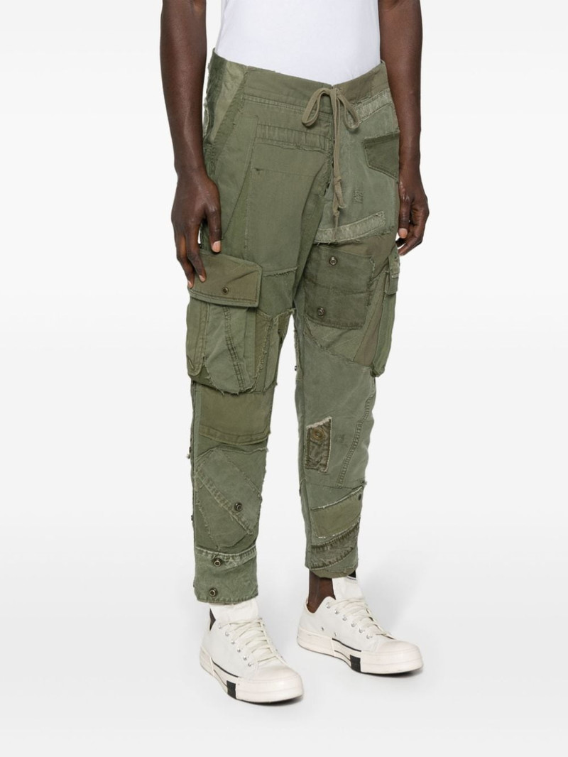 patchwork-design cotton trousers 3