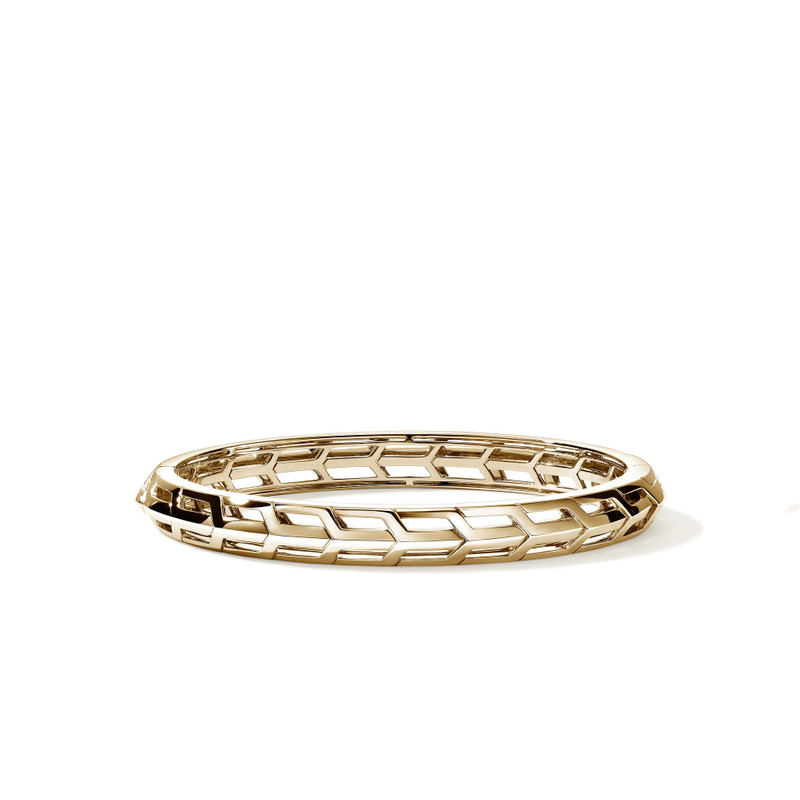 Icon 50 Hinged Bangle, Gold, Diamonds 4