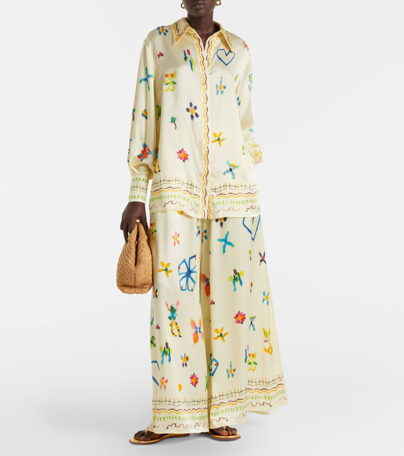 ALÉMAIS Sidi floral silk palazzo pants outlook