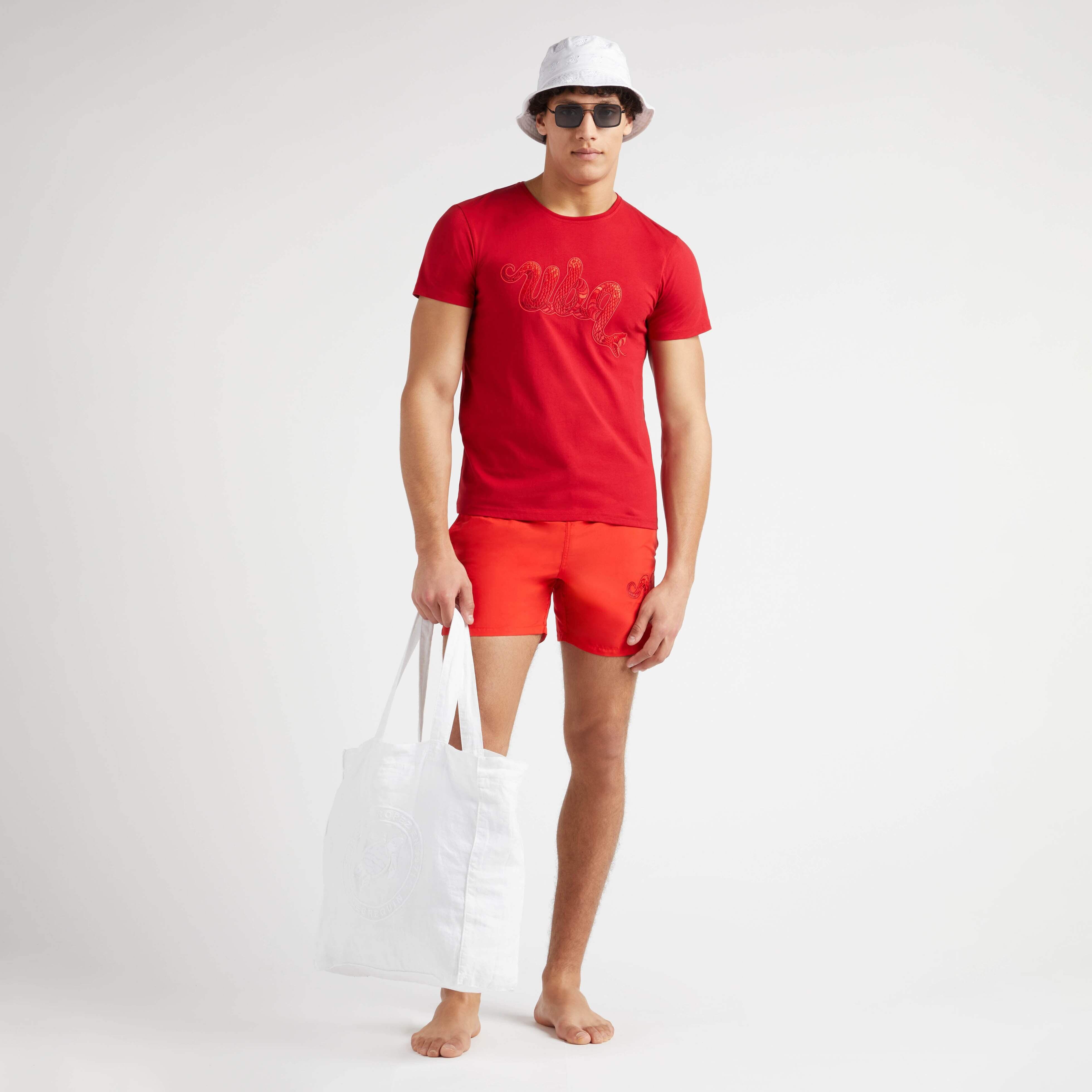 Men Embroidered Swim Trunks The Year Of The Snake - 5