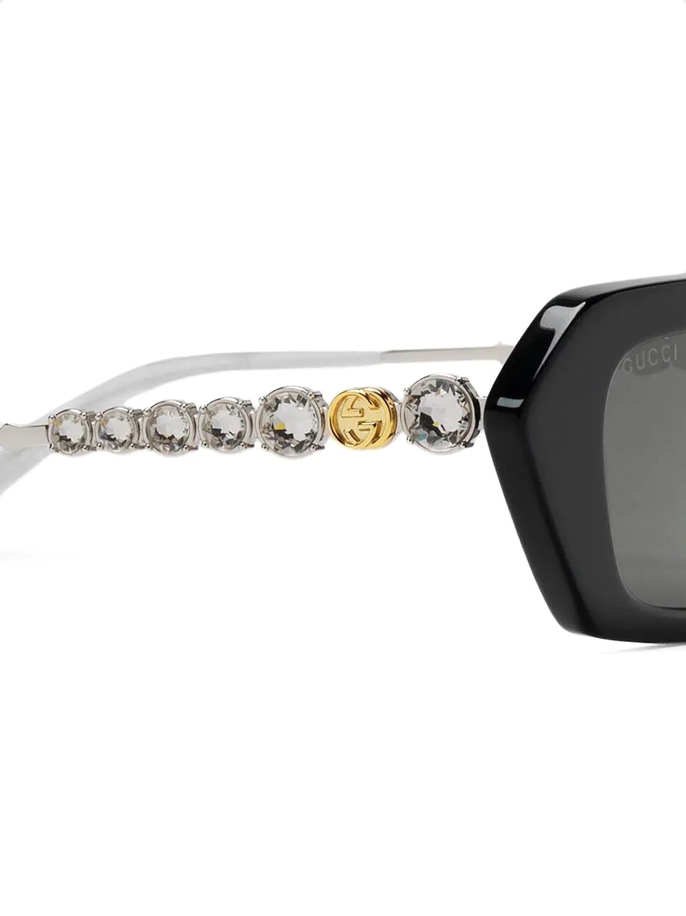 crystal embellished rectangular sunglasses - 3