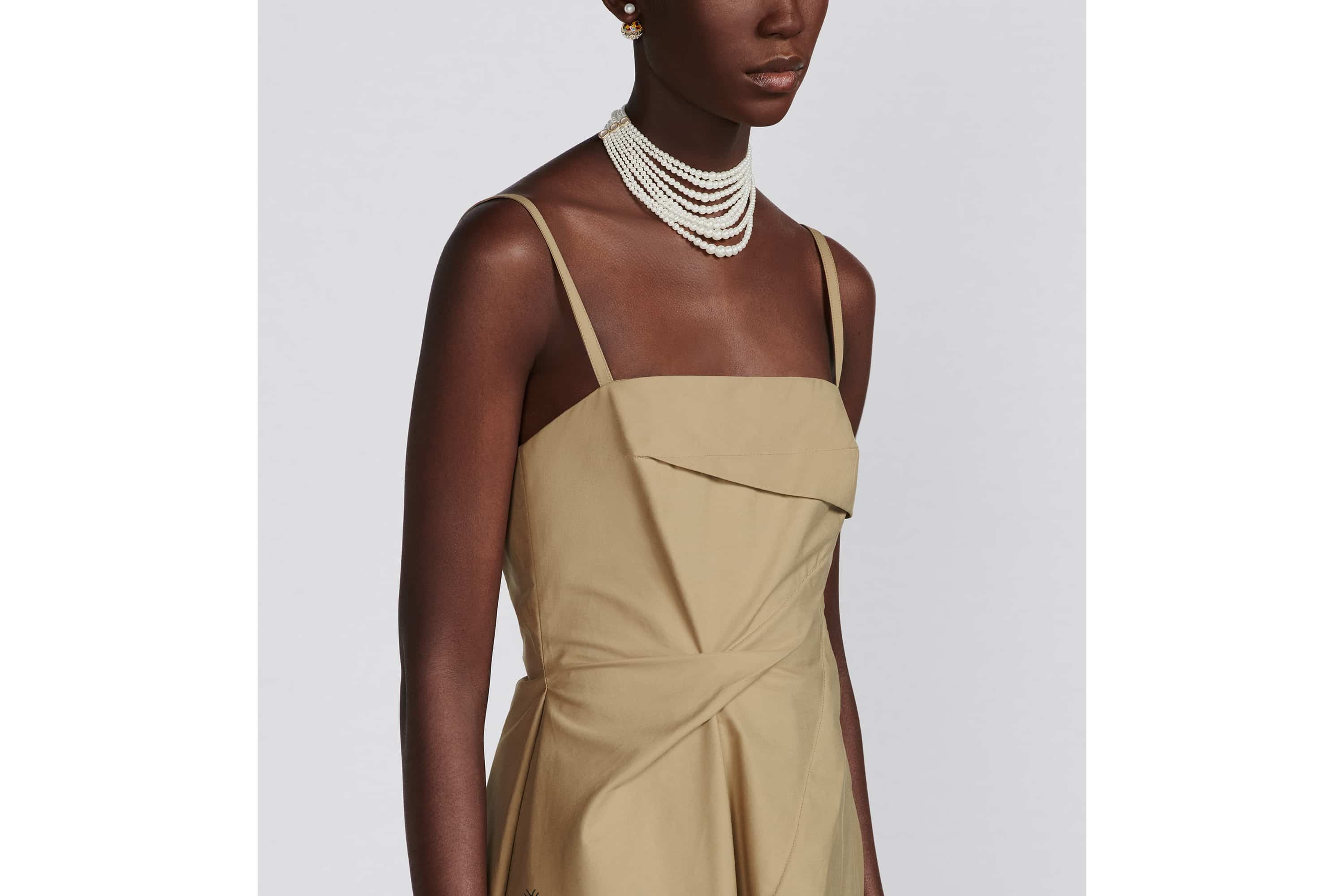 Mid-Length Draped Dress - 7