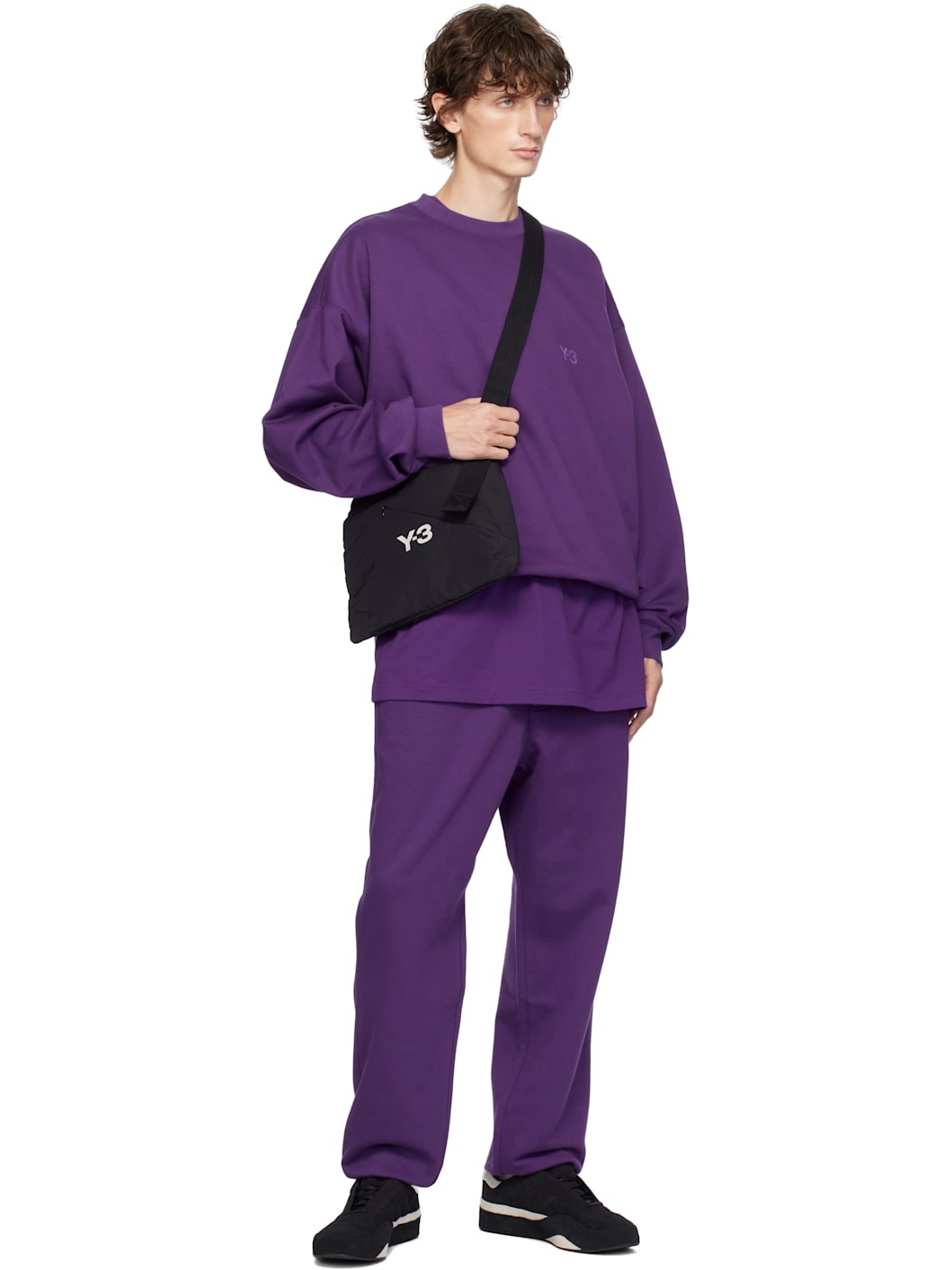 Purple Front Logo Sweatpants - 4
