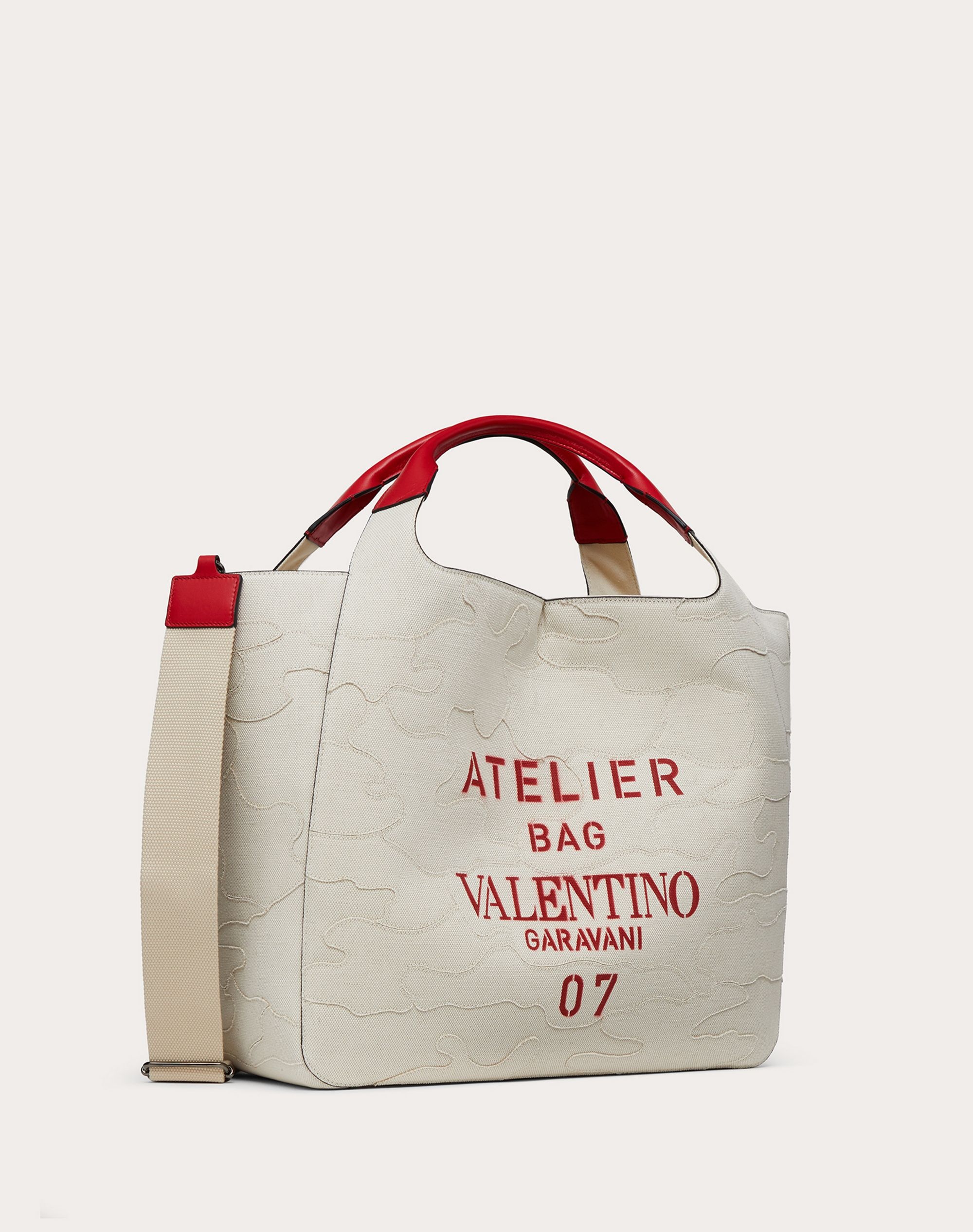 Large Valentino Garavani 07 Camouflage Edition Atelier Tote Bag in Canvas - 2