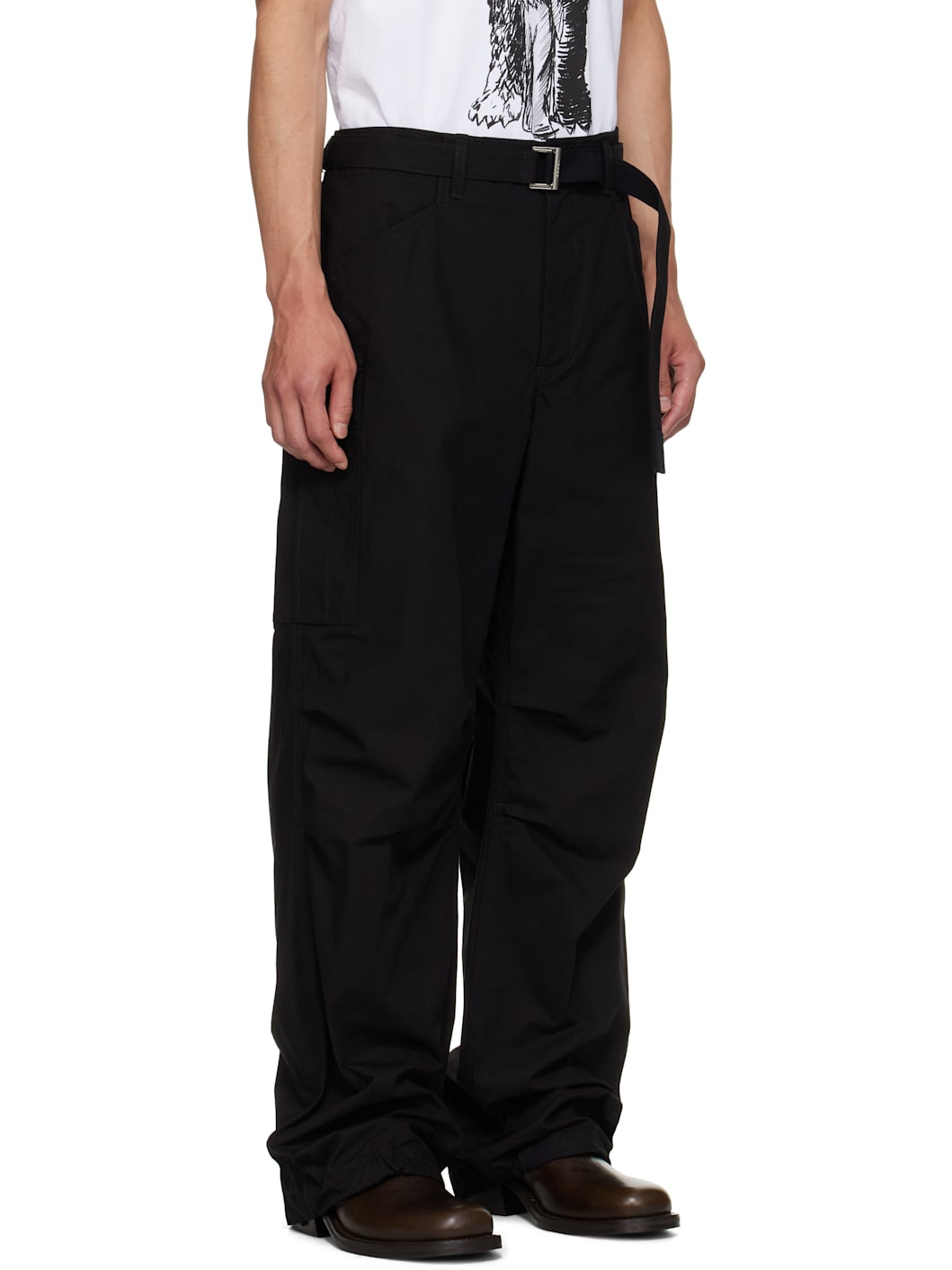 Black Ripstop Cargo Pants - 2