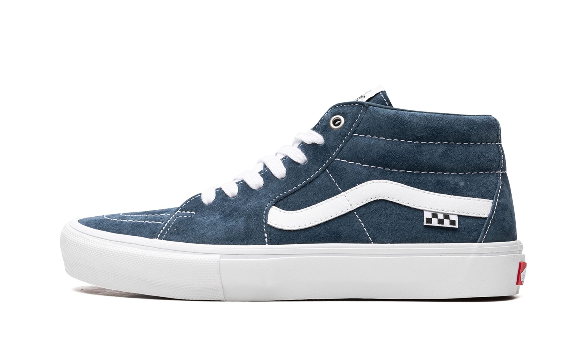 Pig Suede Skate Grosso Mid "Blue/White" - 1