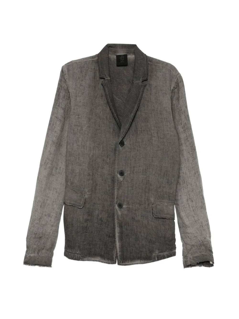 linen button-up jacket - 1