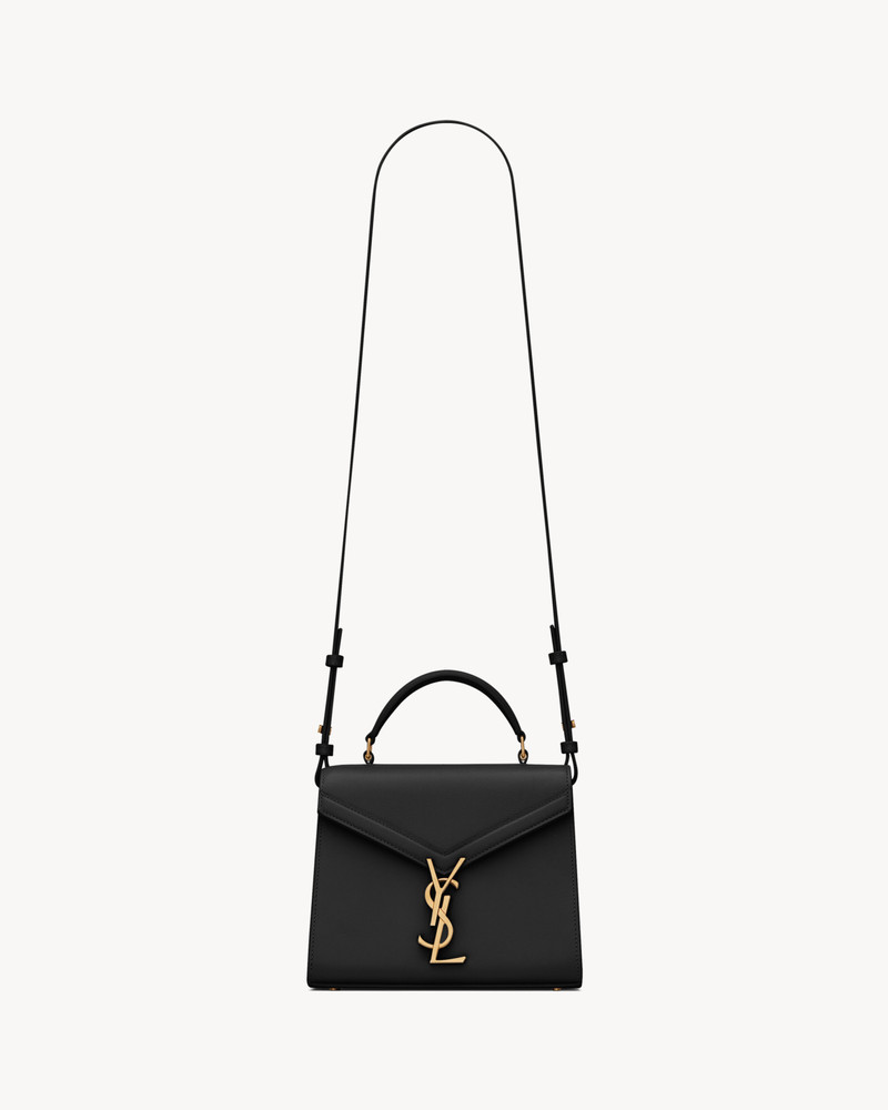 SAINT LAURENT CASSANDRA MINI TOP HANDLE BAG IN GRAIN DE POUDRE EMBOSSED LEATHER outlook