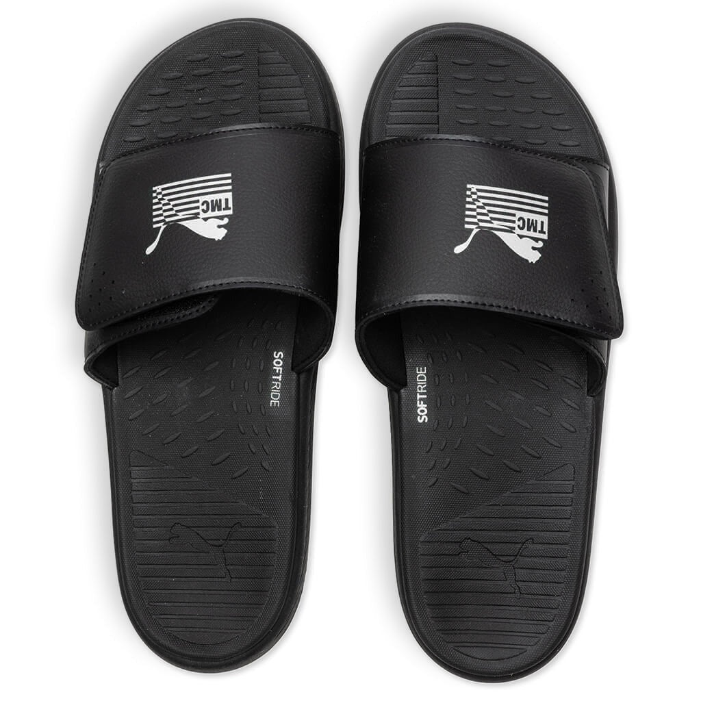 PUMA X TMC SOFTRIDE SLIDES - BLACK/WHITE - 2