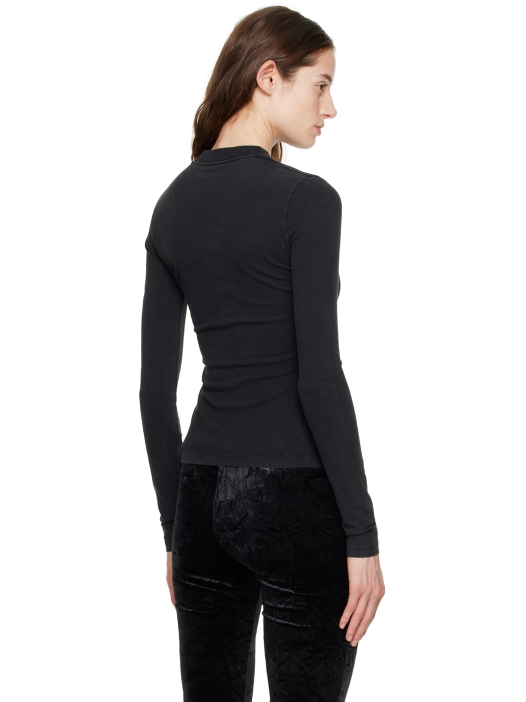 Black Printed Long-Sleeve T-Shirt - 3