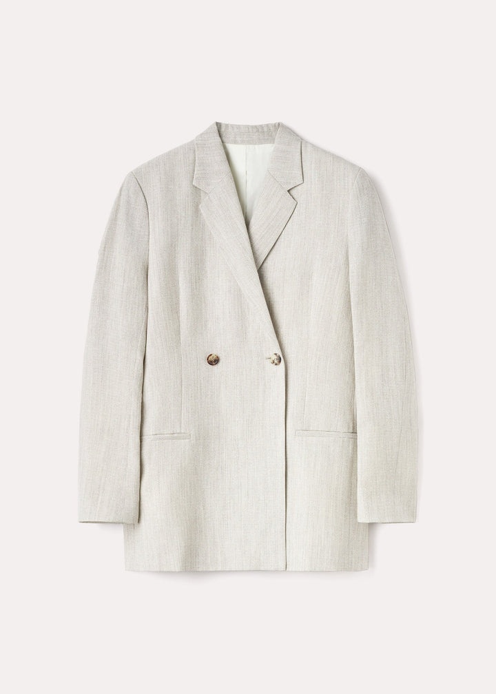 Double-Breasted vent blazer mist mélange - 1