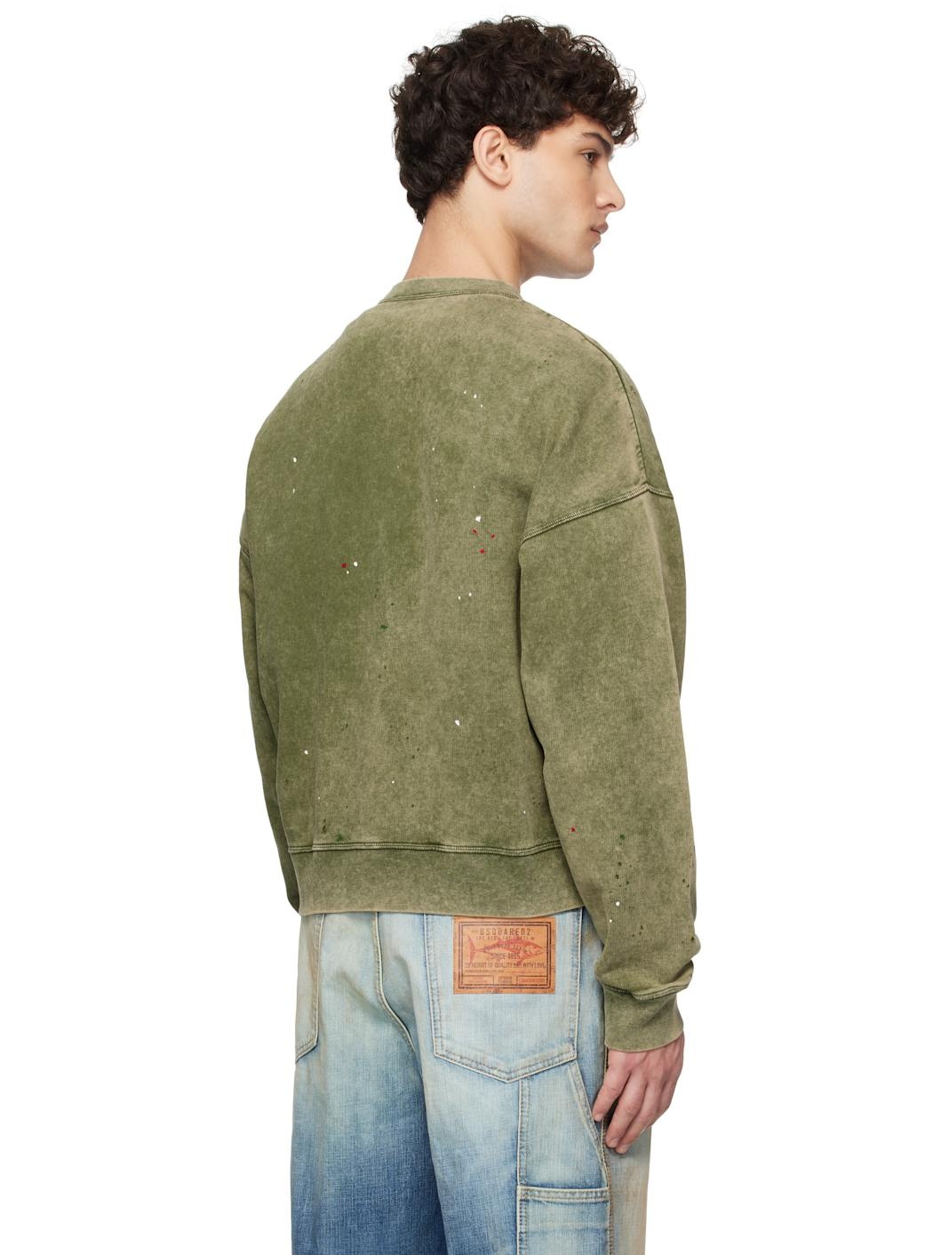 Green Vanish Spot Cypro Fit Sweatshirt - 3