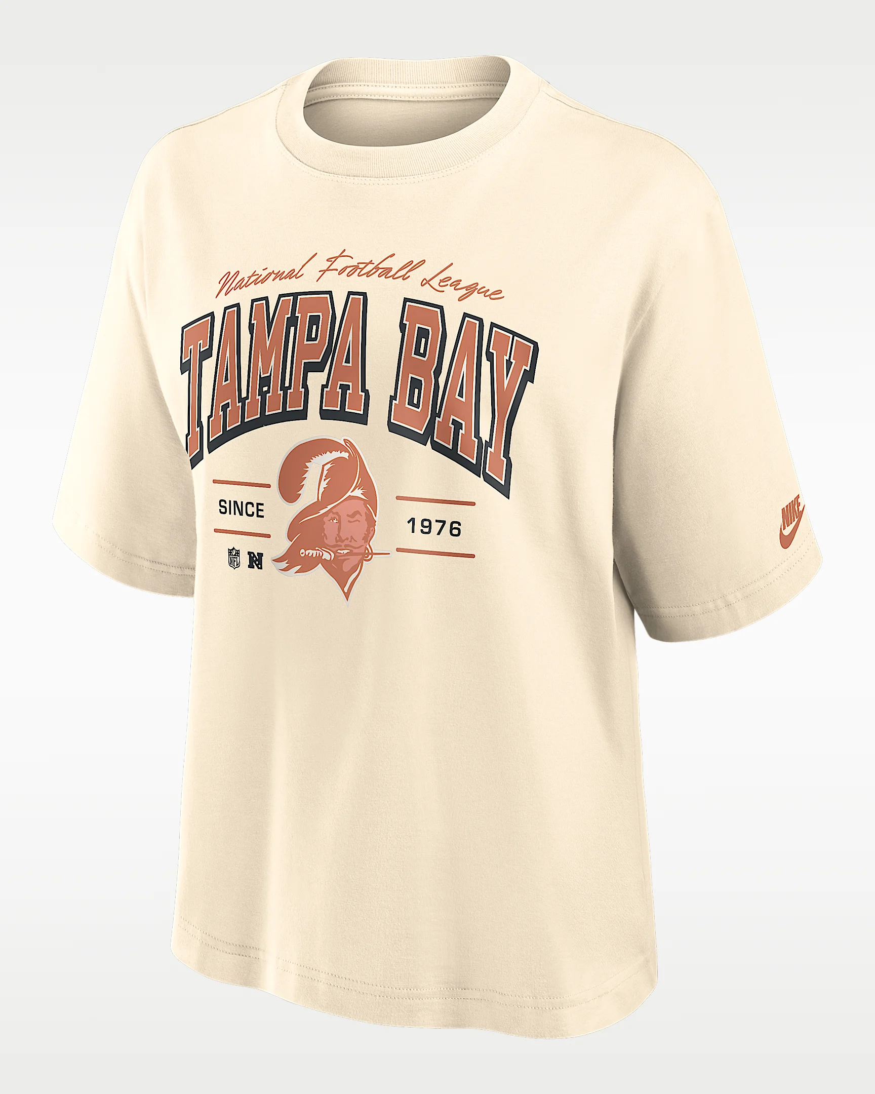 Tampa Bay Buccaneers Vintage Mod Boxy Women's Nike NFL T-Shirt - 1