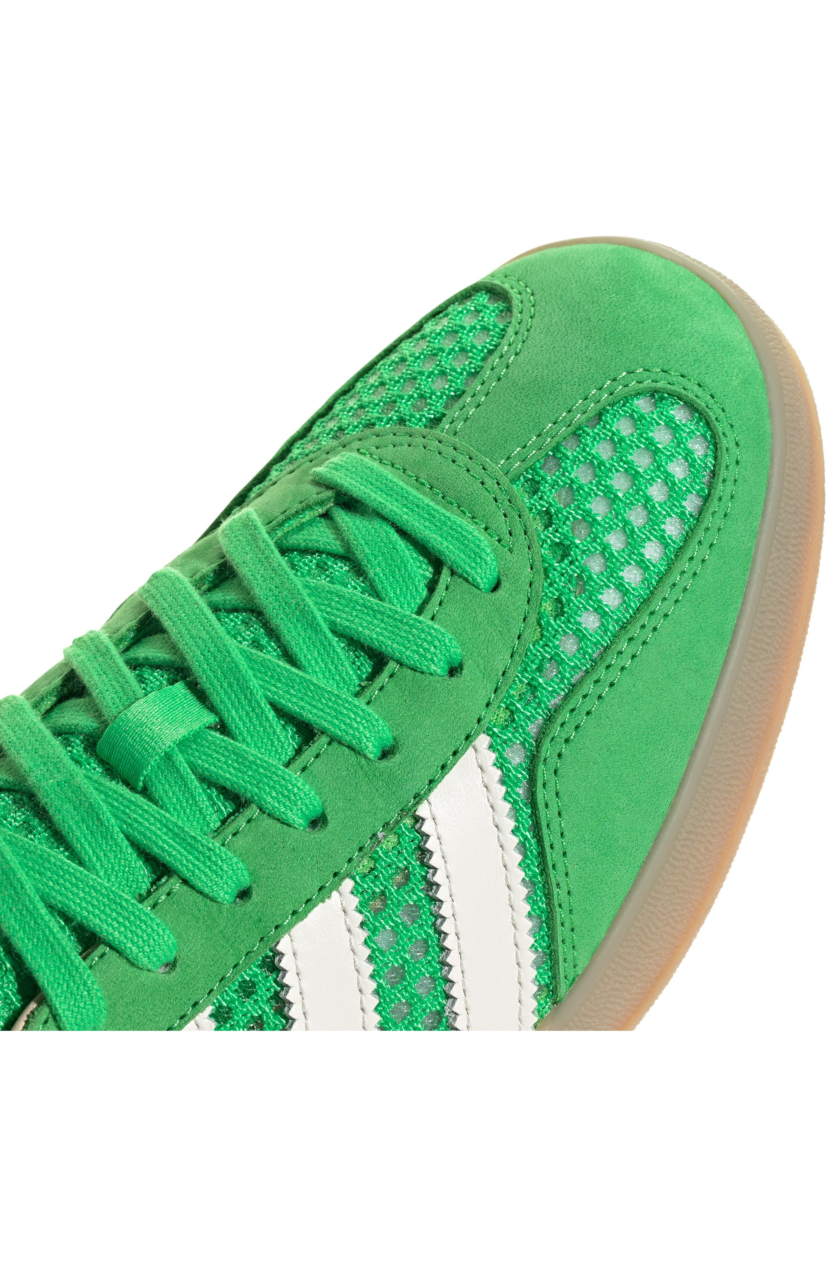 adidas Gender Inclusive Gazelle Indoor Sneaker in Energy Green/Off White/Beige at Nordstrom - 8