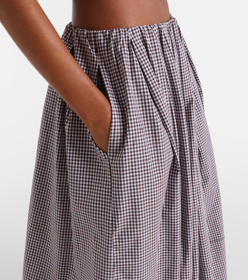 Solinas gingham cotton-blend midi skirt 4