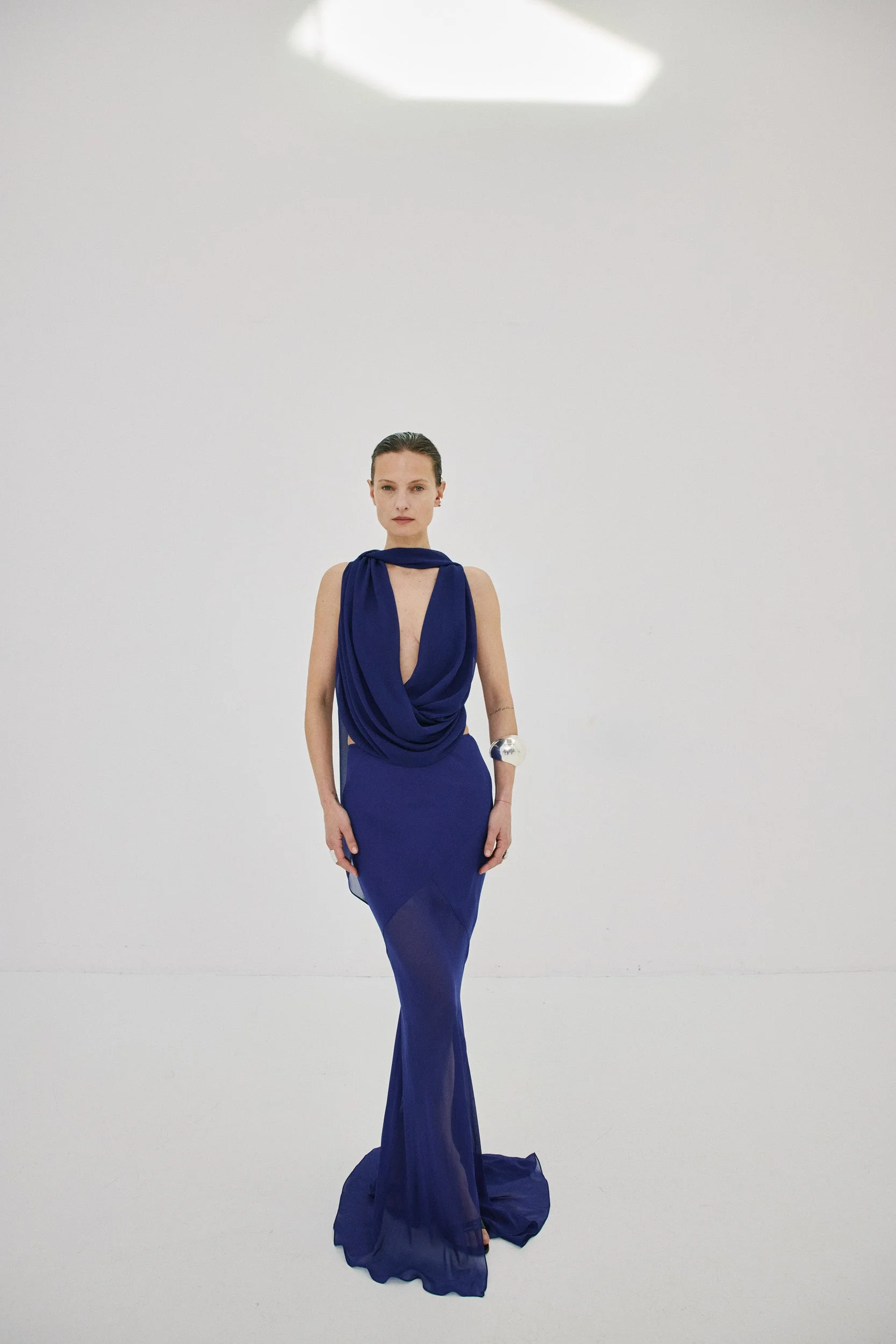 ORYX MAXI SKIRT IN DEEP BLUE - 1