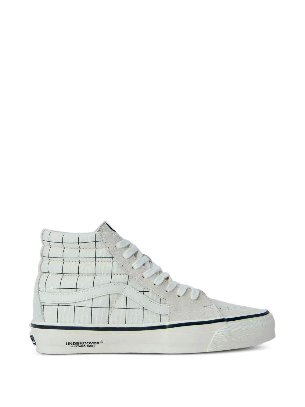 x UNDERCOVER grid-pattern high-top sneakers - 1