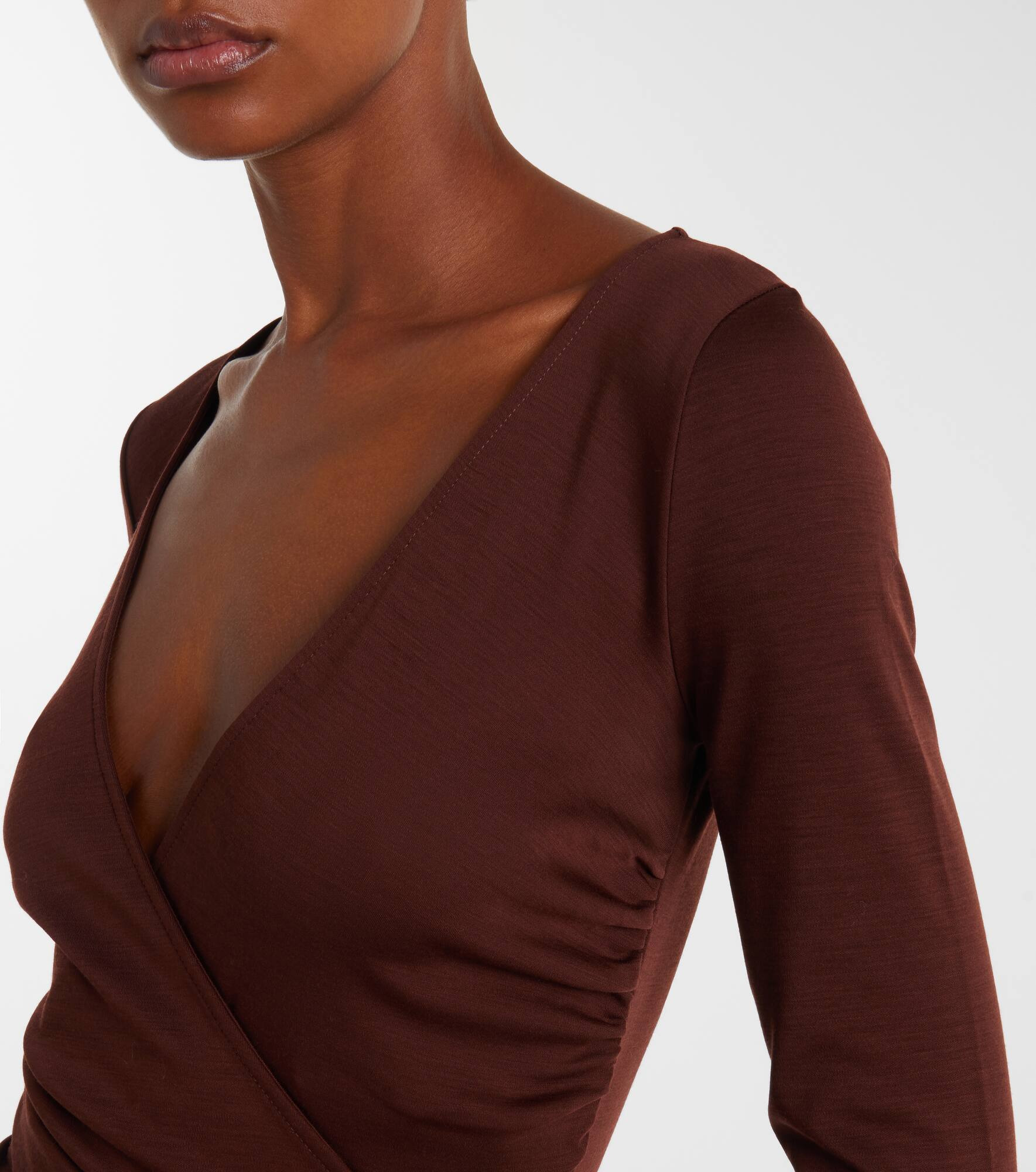 Nigella draped wool bodysuit - 5