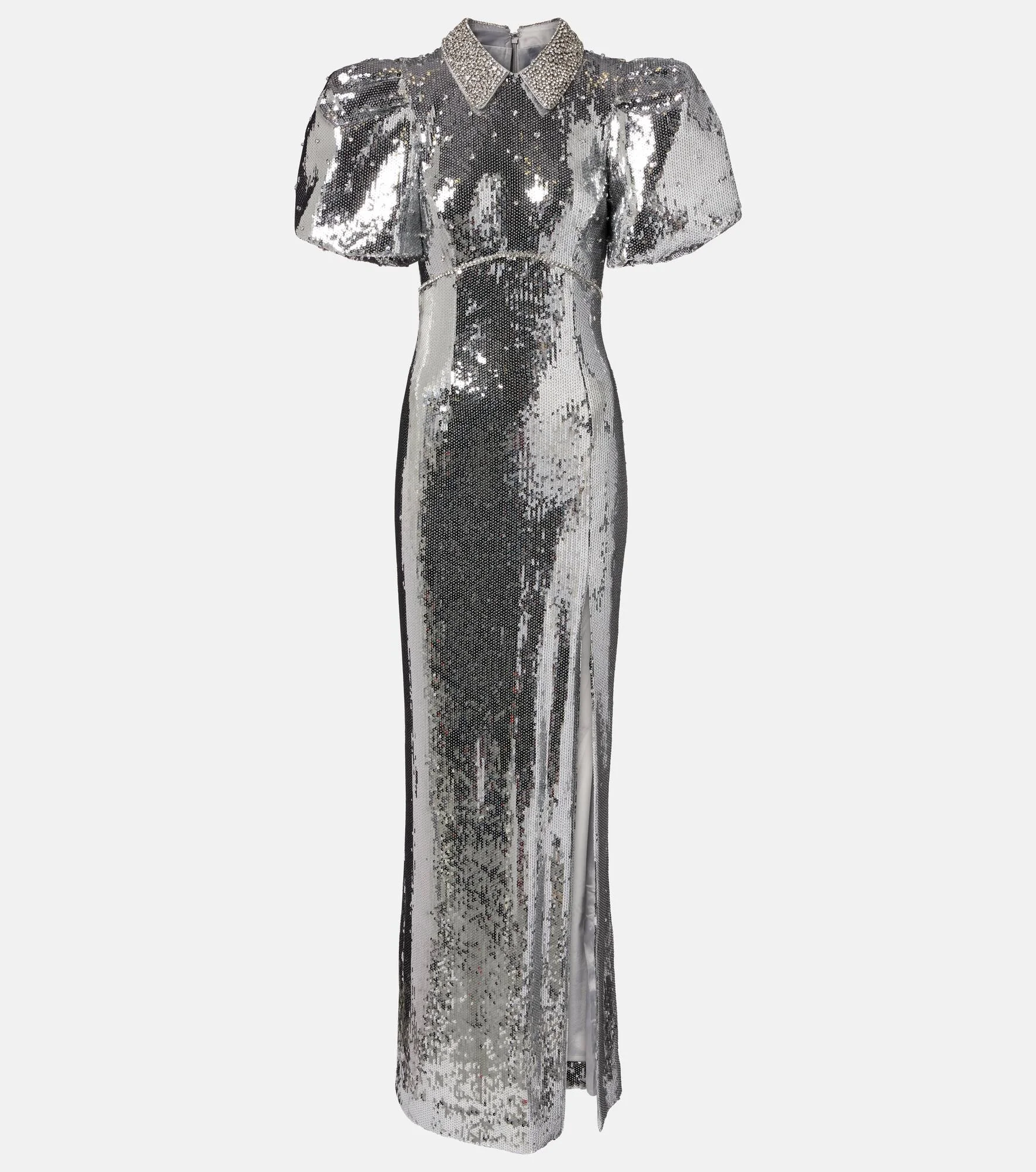 Olympia sequined puff-sleeve gown - 1