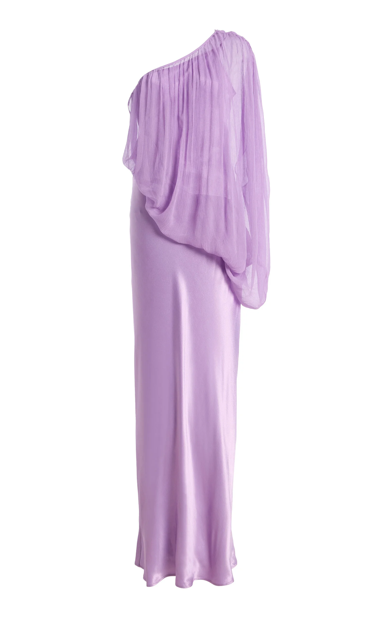 Exclusive Solstice One-Shoulder Chiffon Maxi Dress purple - 1