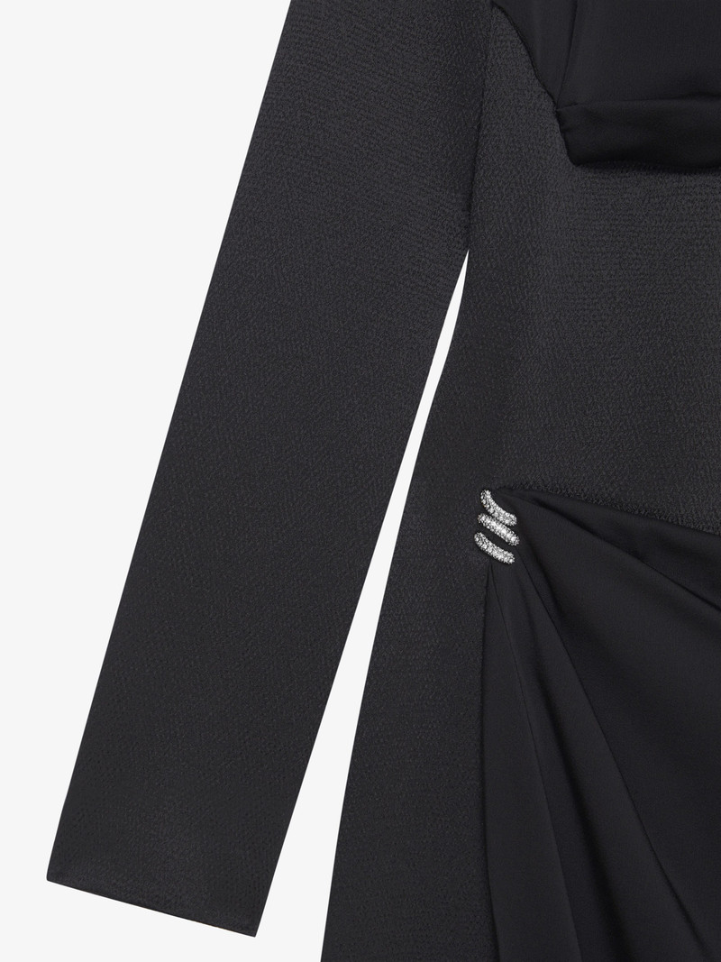 DRESS IN SATIN WITH CRYSTALS DETAILS 6