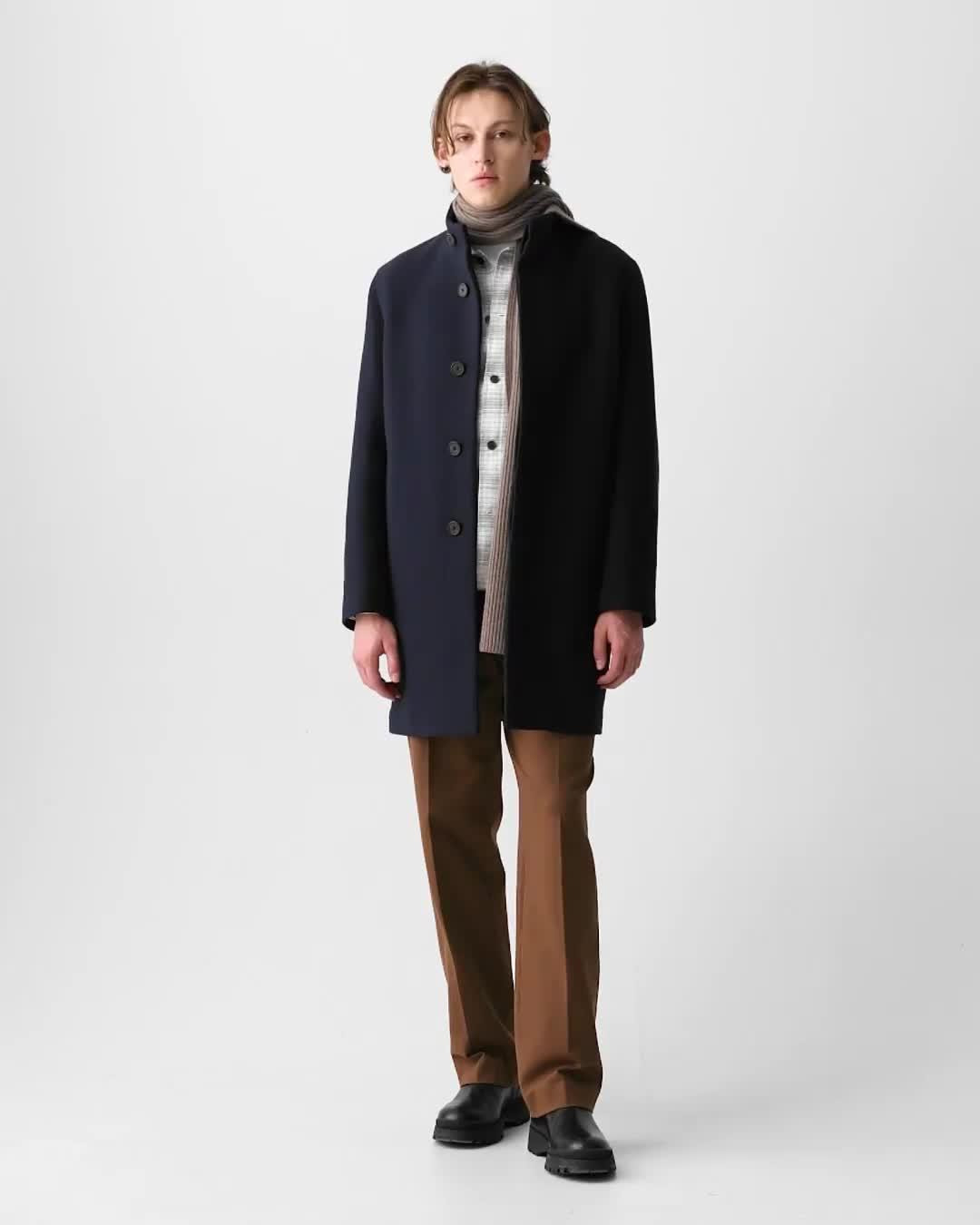 Belvin Coat in Textured Wool-Blend Melton - 7