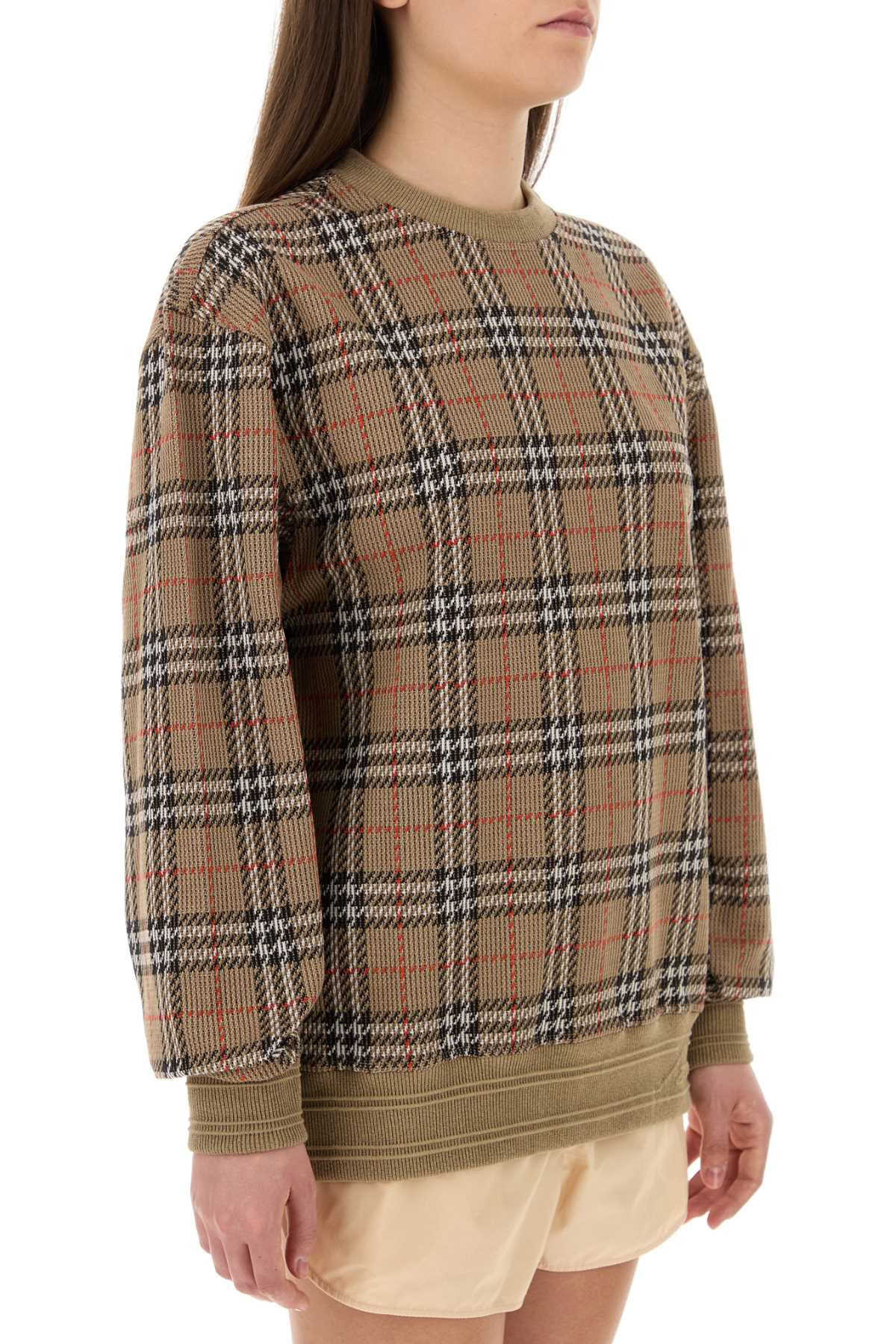 Burberry Men Embroidered Stretch Cotton Blend Sweater - 3