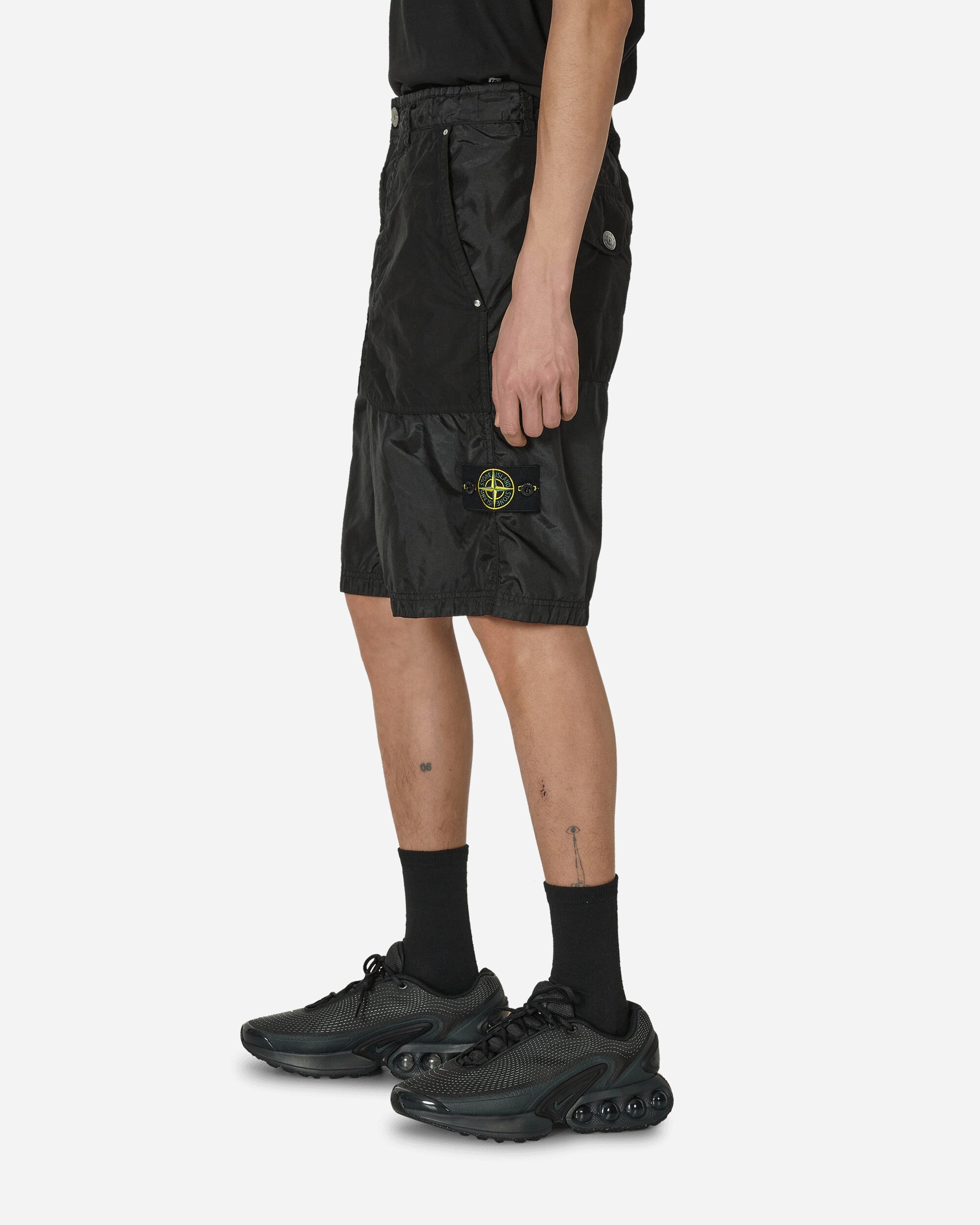 Garment Dyed Polyester Shorts Black - 2