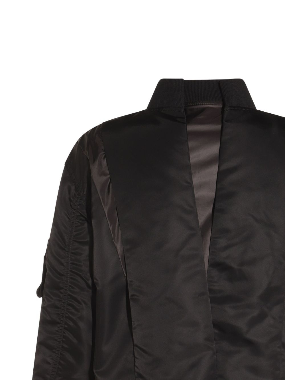 satin-panel bomber jacket - 3