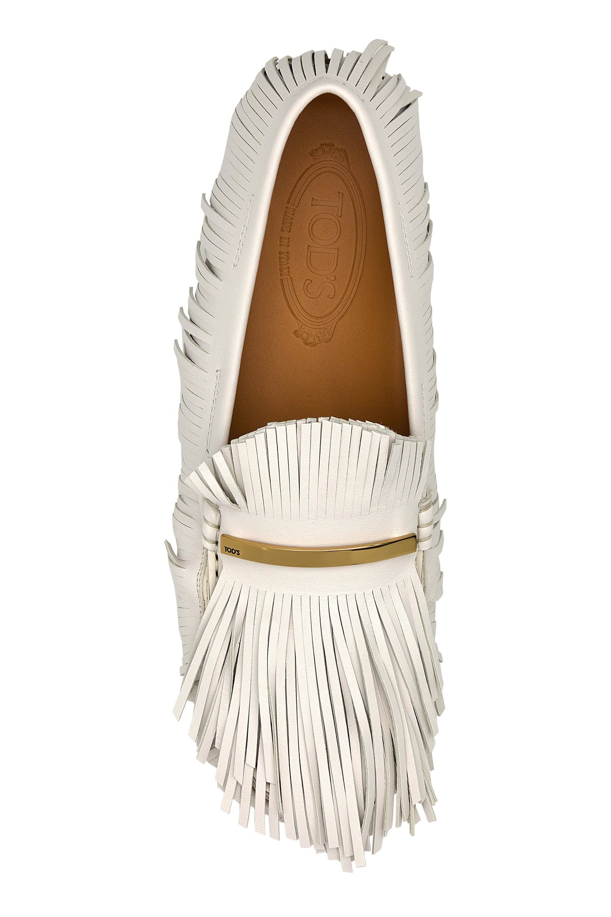Chalk leather loafers - 4