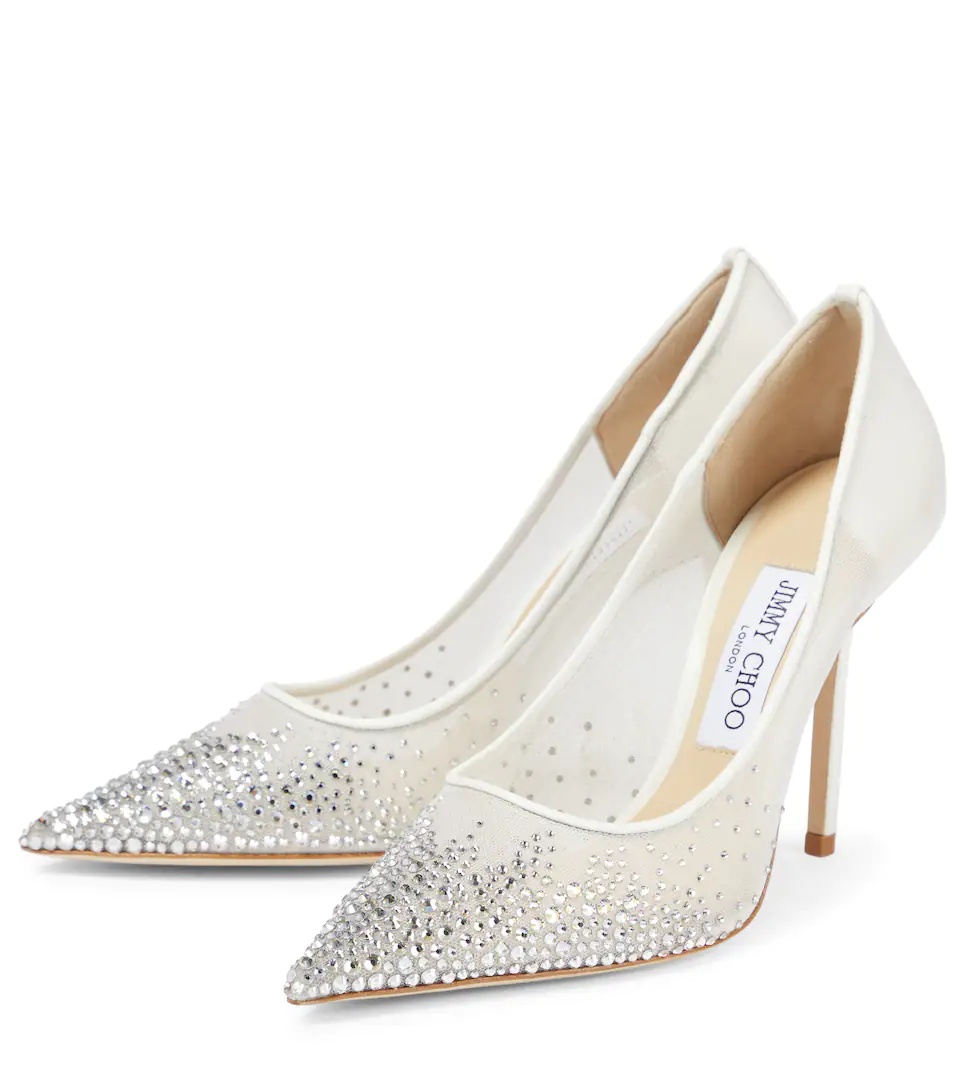 Love 100 crystal-embellished pumps - 5