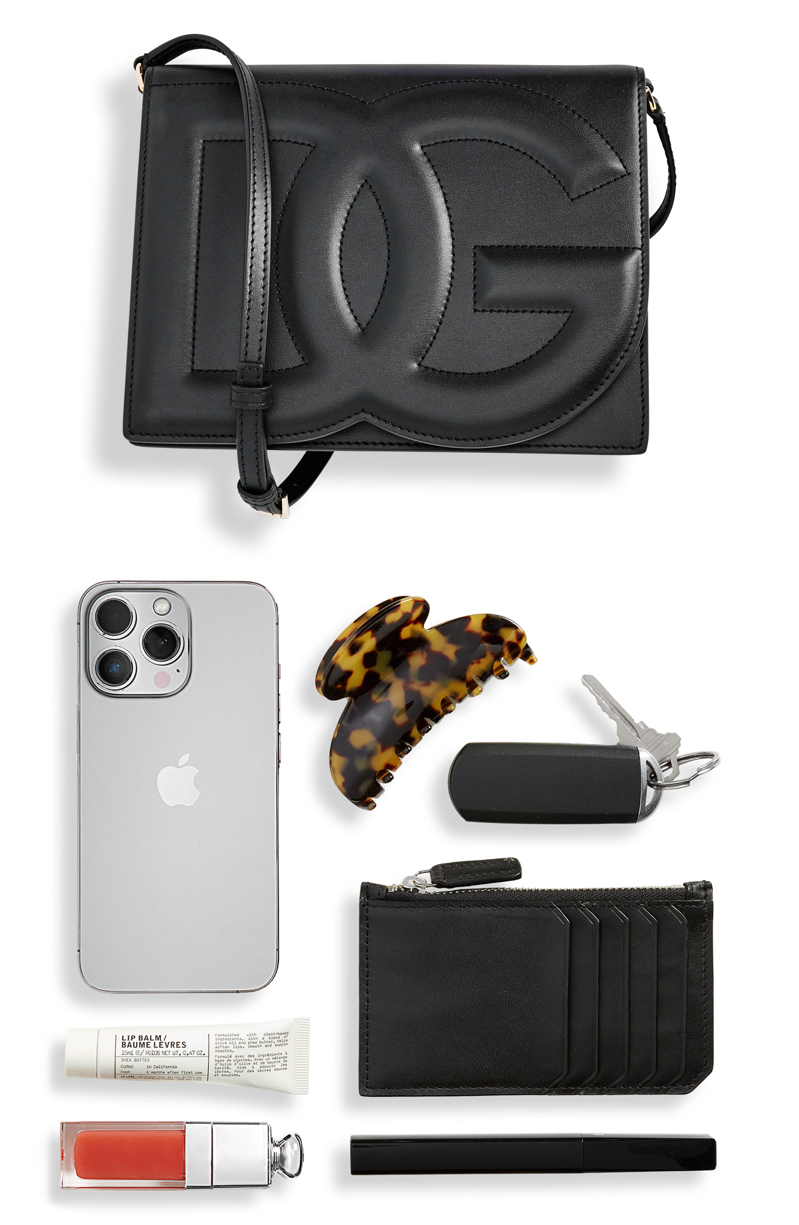 DG Logo Flap Leather Crossbody Bag - 7