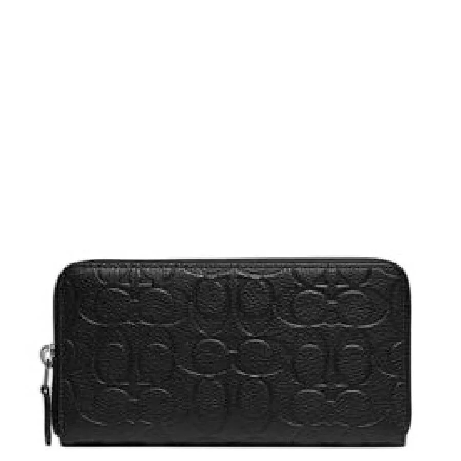 Coach Accordion Zip Around Leather Wallet - 1