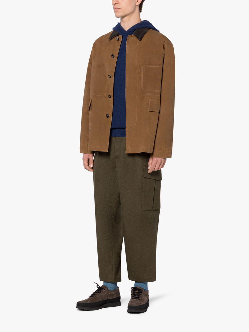 DRIZZLE BROWN WAXED COTTON CHORE JACKET 4